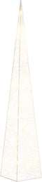 vidaXL - Kerstverlichtingskegel - met - 30 - warmwitte - LED's - 60 - cm - acryl