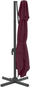 vidaXL - Zweefparasol - met - dubbel - dak - 400x300 - cm - bordeauxrood