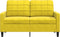vidaXL - Tweezitsbank - 120 - cm - fluweel - geel