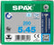 SPAX 1197000500453 Roestvaststalen schroef, Verzonken kop, 5 x 45, Voldraad, T-STAR plus T20 - blank - 200 stuks