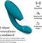 Womanizer Duo 2 Clitorale Zuig- en Rabbit Vibrator - Clitoris- en G-spot Vibrator - 14 Intensiteitsniveaus & 10 Vibratiestanden - Waterdichte G-spot Vibrator - Oplaadbare Dubbele Stimulator - Petrol