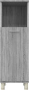 vidaXL - Badkamerkast - 30x30x95 - cm - bewerkt - hout - grijs - sonoma - eikenkleurig