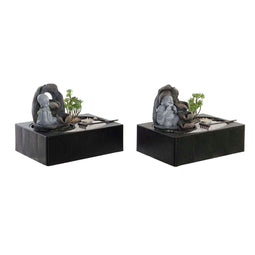 Fontän DKD Home Decor Boeddha Hars Orientaals 29 x 21 x 23 cm (2 Stuks)