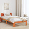 vidaXL - Bedframe - met - Hoofdbord - Gewaxte - Bruin - 100x200 - cm - Massief - Grenenhout