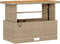vidaXL - 4 - Delige - Tuin - Eettafelset - met - Kussens - Beige - Poly - Rattan - Acacia