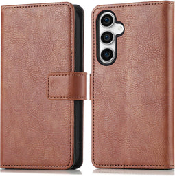 imoshion Hoesje Geschikt voor Samsung Galaxy S23 FE Hoesje Met Pasjeshouder - imoshion Luxe Bookcase - Bruin
