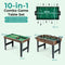 Coast Multifunctionele 10-in-1 Speeltafel Set - Speltafel met 10 Spellen - Bruin/Zwart