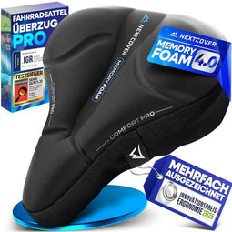 Nextcover fietszadel hoes CoverPro met memory foam 4.0 – ergonomische gel zadelhoes – extra zacht,