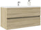 vidaXL - Wastafelkast - 90x38,5x45 - cm - spaanplaat - sonoma - eikenkleurig
