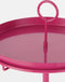 Mica Decorations Aston - Dienblad met Klem - H30 x Ø31 cm - Metaal - Fuchsia