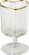 J-Line wijnglas Hart - glas - goud/transparant