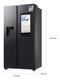 Samsung RS90F66BEFEF - Amerikaanse koelkast - Family Hub - 593L - Mat zwart