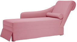 vidaXL - Chaise - longue - met - bolster - en - rechterarmleuning - fluweel - roze