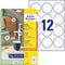 Avery Zweckform ronde etiketten, diameter 60 mm, wit, permanent klevend, 120 etiketten, 10 vellen