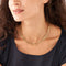 Fossil Damesketting - Schakelketting - Goudkleurig Staal - 37 cm