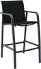 vidaXL - Tuinbarstoelen - 4 - st - textileen - zwart