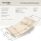 tectake® Dubbele hangmat - 2 personen - 2 kussens - Ligvlak 230x145 cm - Draagvermogen 240 kg - Beige (2 stuks)