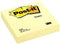 Post-it - Memoblok 3m post-it 563 101x101mm geel