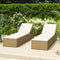 vidaXL - Ligbed - poly - rattan - bruin - en - crèmewit