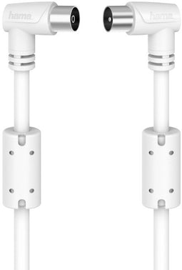 Hama 00205057 - Coaxkabel 300cm - 90°-stekker - Wit