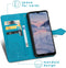 iMoshion Hoesje Geschikt voor Nokia 2.4 Hoesje Met Pasjeshouder - iMoshion Mandala Bookcase - Turquoise