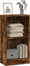 vidaXL - Boekenkast - 40x24x76 - cm - bewerkt - hout - gerookt - eikenkleurig