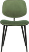 WOOOD Exclusive Jackie Eetkamerstoel - Fluweel - Groen - 78x46x56