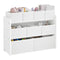 Lestarain Kinderplank met 9 Opbergdozen Wit 92 x 60 x 30 cm