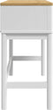 vidaXL - Wandtafel - FLORO - 89,5x36,5x73 - cm - massief - grenenhout - wit