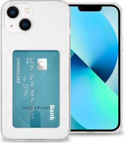 iMoshion Hoesje Geschikt voor iPhone 13 Hoesje Met Pasjeshouder - iMoshion Softcase Backcover met pashouder - Transparant