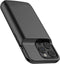 Lunso - Geschikt voor iPhone 15 Pro Max case - Powerbank hoesje - 6000 mAh - Zwart