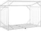 vidaXL - Haardhoutrek - met - regenhoes - 151x80,5x110,5 - cm - staal