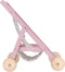 Little Dutch - Houten Poppenbuggy - Rubberen wielen Soft Flowers - Roze