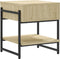 vidaXL - Salontafel - 40x40x45 - cm - bewerkt - hout - sonoma - eikenkleurig