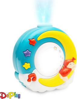 DEPLAY Baby Slaap Projector - Sterrenprojector - White Noise Machine - Blauw Geel Wit