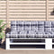 vidaXL - Palletkussen - 120x40x12 - cm - stof - ruitpatroon - grijs