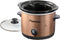 Bestron ASC150CO - Slowcooker 1.5L - 3 programma's keramische pan glazen deksel koper