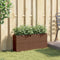 vidaXL - Plantenbak - met - 2 - potten - 90x20x40 - cm - poly - rattan - bruin