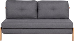 EDLAND - Slaapbank - Grijs - Polyester