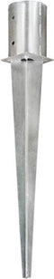 vidaXL - Grondpinnen - 2 - st - 10x76 - cm - gegalvaniseerd - staal - zilverkleurig