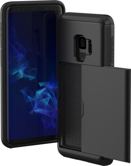 imoshion Hoesje Geschikt voor Samsung Galaxy S9 Hoesje - Ruimte voor 2 pasjes - imoshion Backcover met pasjeshouder - Zwart