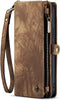 Caseme - Geschikt voor iPhone 15 - Vintage 2 in 1 portemonnee hoes - Bruin