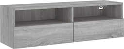 vidaXL - Tv-wandmeubel - 100x30x30 - cm - bewerkt - hout - grijs - sonoma