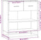 vidaXL - Dressoir - 68x35x76 - cm - bewerkt - hout - grijs - sonoma - eikenkleurig