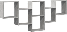 vidaXL - Wandschap - 159x18x66 - cm - bewerkt - hout - betongrijs