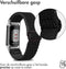 imoshion Elastisch nylon bandje - Geschikt voor Fitbit Charge 6, Charge 5 - Zwart - One Size