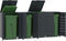 vidaXL - Containerberging - 4 - containers - 276x79x117 - cm - staal - antraciet