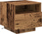 vidaXL - Nachtkastjes - met - LED-lampen - 2 - stuks - Oude - Hout - 40x39x37 - cm