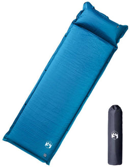 vidaXL - Kampeermatras - met - kussen - zelfopblazend - 1-persoons - turquoise