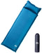 vidaXL - Kampeermatras - met - kussen - zelfopblazend - 1-persoons - turquoise